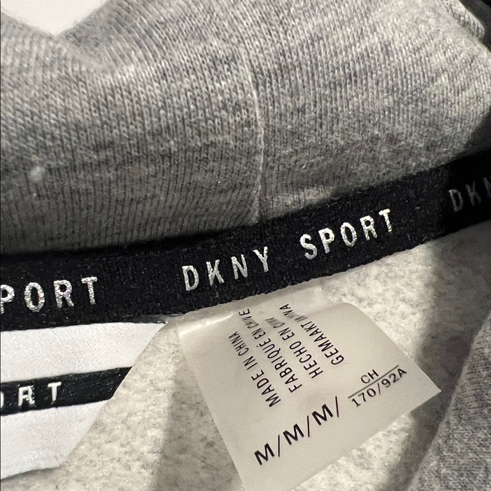 DKNY Gray Hooded Sweater Sweatshirt - Picture 10 of 10